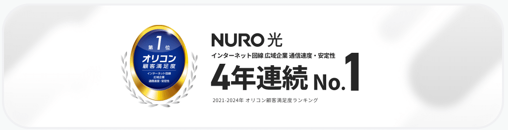 NURO光　オリコン顧客満足度　2024