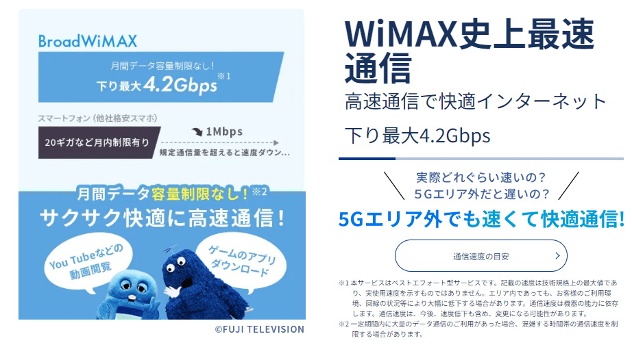 WIMAX　高速通信