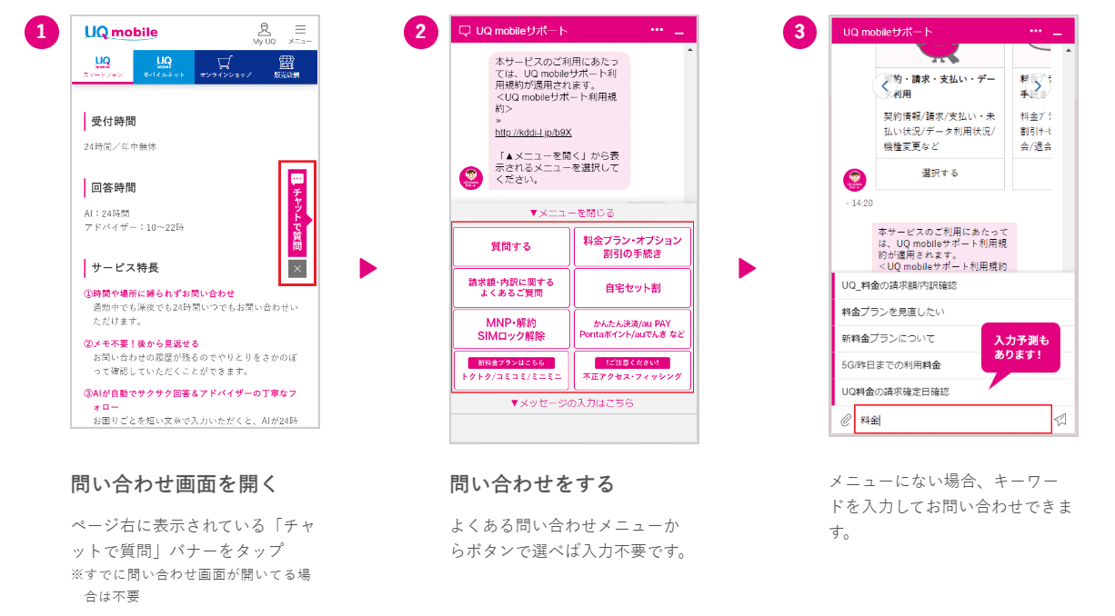 WIMAX　チャットサポート