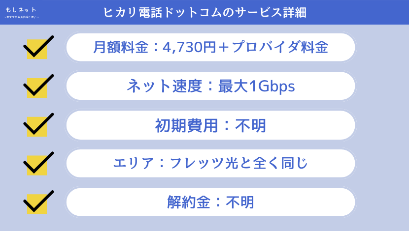 ヒカリ電話ドットコムのサービス詳細