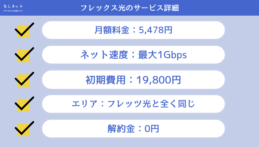フレックス光のサービス詳細